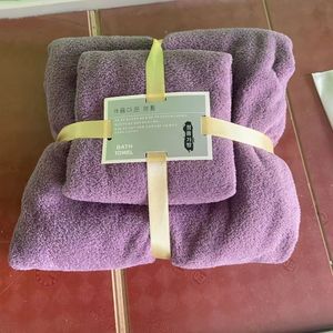 Sang Trọng Mềm Fluffy Sợi Nhỏ Phòng Tắm San Hô Fleece Thiết Lập Các Towles 2 3 Trong 1 Lớn Khăn Tắm Bộ Trong Hộp Quà Tặng - Product Image 5