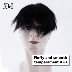 Оптовая продажа: индивидуальный заказ — короткий черный парик для мужчин, повседневный, дышащий, из NPU, для естественного образа волос - Product Image 4