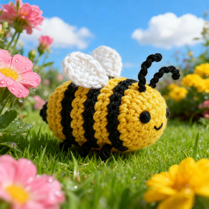 Juguetes Educativos para Niños, Kits de Manualidades, Mini Muñeca de Ganchillo Inspiradora, Kit de Hilo para Tejer, Kit de Ganchillo de Abeja Tejida a Mano - Product Image 3