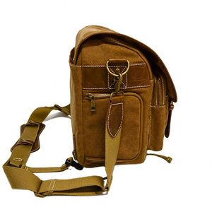 Sac à appareil photo personnalisé en nylon OEM d'usine BSCI, sac à appareil photo reflex numérique, sac à appareil photo vintage en toile imperméable, sac à appareil photo à bandoulière - Product Image 4