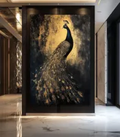 Toile abstraite moderne de luxe avec peinture au pistolet représentant des animaux (renard, éléphant, aigle) – Décoration murale pour la maison – Dropshipping OEM