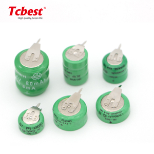 <span class=keywords><strong>1</strong></span>.2V 80mAh Ni-MH Li-po Au Lithium Rechargeable li-polymère Batterie Pour Jouets Électriques chronomètre Pile Bouton Avec Broches À Souder - Product Image 3