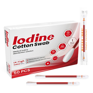 Tamponi Iodofori Confezionati Singolarmente, Portatili, per Disinfezione Esterna d'Emergenza del Corpo - Product Image 1