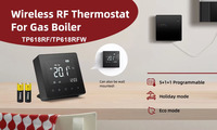 Termostato Wifi Inteligente Tuya con Control por Voz y Receptor RF, Termostato con Alimentación por Batería para Calefacción de Agua en el Hogar
