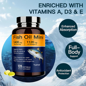 OEM/ODM VENTE CHAUDE Huile de poisson Oméga-3 haute puissance pour soutenir la santé cérébrale et la fonction cognitive, mini gélules, prix usine - Product Image 2