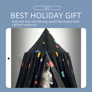 Mơ mộng vũ trụ hành tinh tán cho trẻ em của nhà giường Sao ánh sáng lưới chống muỗi với thông gió cho cửa đọc sách góc - Product Image 3