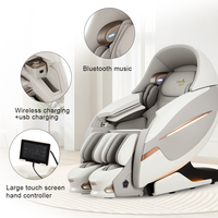 Silla de Masaje de Lujo China con Inclinación Dinámica para los Pies, Ondas Sonoras y 24 Programas Automáticos