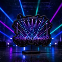 Écussons brodés personnalisés avec logo, forme irrégulière, pour concerts, festivals de musique, scène, en satin épais, thermocollants