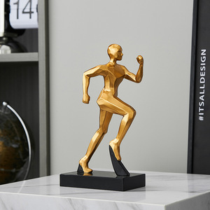 Gold Modern Art Runner Model Resin Ornaments Suitable for Office Desk Home Entrance Decoration - Product Image 4