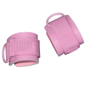 Logo personnalisé Anneau en D rembourré en néoprène Sangles de <span class=keywords><strong>cheville</strong></span> bleues pour haltérophilie Fitness pour machines à câble de gymnastique - Product Image 2