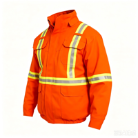 Veste de sécurité réfléchissante ignifuge 100% coton, manteau de travail d'hiver antistatique, veste bomber haute visibilité EPI