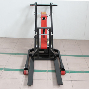 Apilador Autocargable Portátil, Elevador de Palés Semieléctrico, Plataforma Elevadora Hidráulica de 500 kg, Altura de Elevación de 1.3-1.6 m para Camión HGTP.LT - Product Image 2