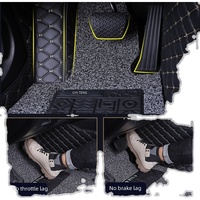 Tapis de sol de voiture à couverture intégrale, double couche, détachables, en cuir avec boucles métalliques, pour tous les modèles, antidérapants et résistants à l'usure