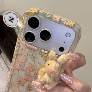 Carino 3D peluche coniglio per iPhone 17 Pro Max custodia per cellulare nuovo modello giocattolo da <span class=keywords><strong>donna</strong></span> Apple 16 15 14 Plus Cover del <span class=keywords><strong>telefono</strong></span> - Product Image 5