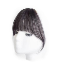 Prêt à expédier différentes franges cheveux humains pince à cheveux dans la frange avant frange Air Bangs avec Temple Clip dans Topper