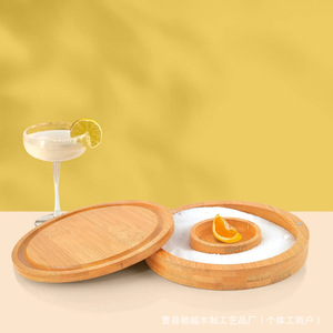 จานวางน้ำตาลไม้ไผ่สำหรับค็อกเทล อุปกรณ์เครื่องดื่มไม้ ใช้ซ้ำได้ - Product Image 4