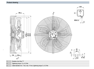 ebm-papst S6D800-CA01-01 800mm axial cooling <b>fan</b> AC industrial ventilation <b>fan</b> for HVAC refrigeration heavy duty equipment - Product Image 3