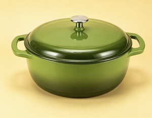 <span class=keywords><strong>Cocotte</strong></span> <span class=keywords><strong>en</strong></span> <span class=keywords><strong>fonte</strong></span> émaillée ronde et durable avec couvercle <span class=keywords><strong>en</strong></span> <span class=keywords><strong>fonte</strong></span>, 6,9 litres, vert - Product Image 1