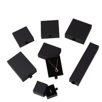 Boîte à bijoux rectangulaire en carton en stock, avec tiroir coulissant, pour colliers, bracelets et boucles d'oreilles – Vente chaude transfrontalière