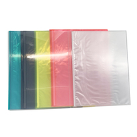 Logotipo personalizado promocional de plástico A4, 20 bolsillos, transparente, transparente, PP, Protector de hojas, carpeta de documentos