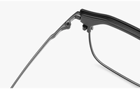 Lunettes Homme Demi-Monture Carrées Grande Monture en Alliage, Lunettes de Vue Myopie Anti-Lumière Bleue, Monture d'Ordinateur