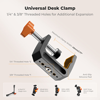 K&F Concept Esnek Masaüstü Montaj Aparatı C-Kelepçesi ve DJI Osmo 360, Insta360 ve GoPro için Canlı Yayın Çekimi için Esnek Boyunlu Stand