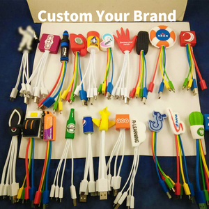 Cavo di Ricarica 3 in 1 Personalizzato per Souvenir di Viaggio, Cavo USB 4 in 1 con Logo Personalizzato, Portachiavi alla Moda con Cavo di Ricarica USB Tipo <span class=keywords><strong>C</strong></span> - Product Image 5