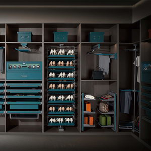 رف معدني قابل للسحب لتنظيم وتخزين البناطيل في خزانة الملابس، إكسسوارات غرفة النوم - Product Image 3