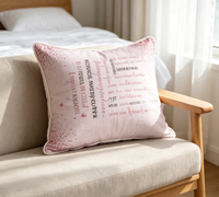 Housse de coussin personnalisée pour anniversaire, fabrication OEM directe d'usine, 18x18 pouces, étui de coussin cadeau