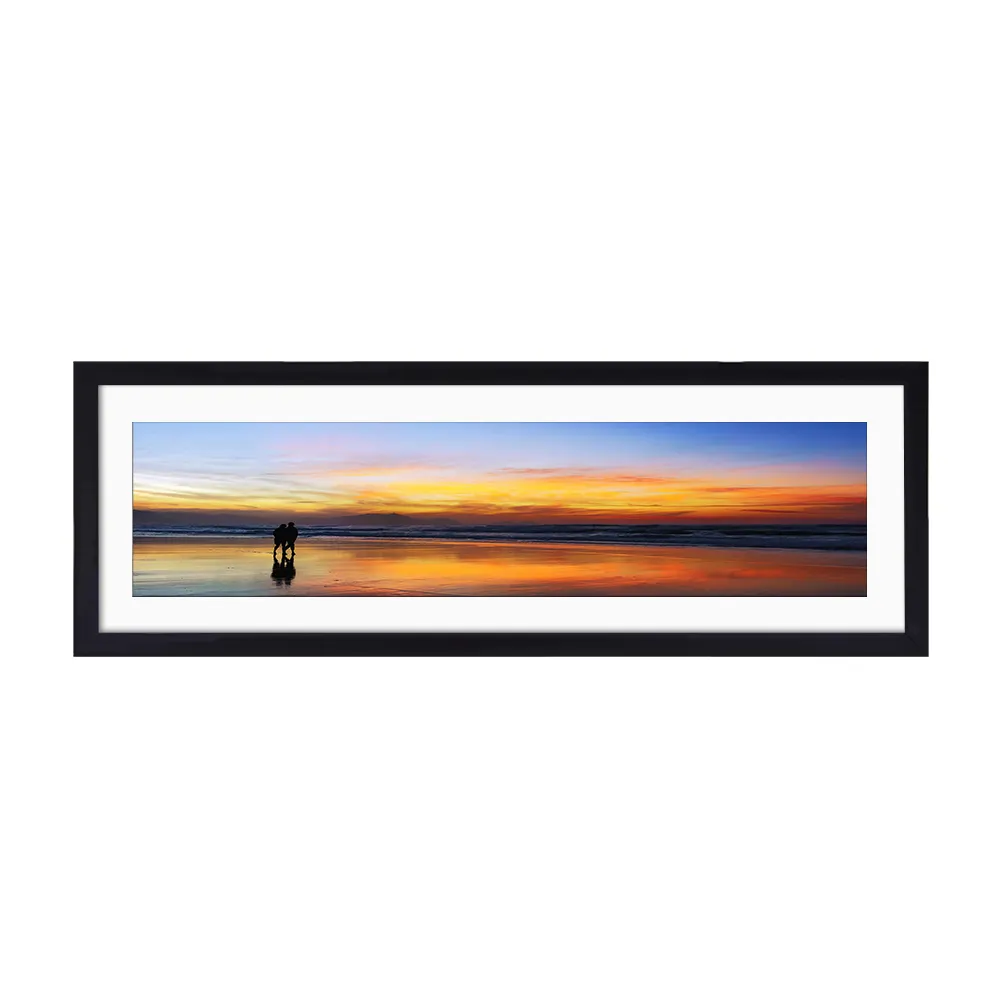 Complete Modern Photo Frame Display Your Print Black Panoramic 36" x 12" Picture Frame for Suitable for Decorating Houses