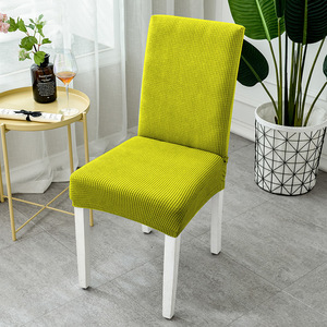 Juego de funda de silla de terciopelo de LICRA elástica impermeable para cocina comedor cubierta de asiento cómoda - Product Image 2