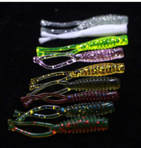 Esca morbida da 42mm 0.4g con coda di Modulare affondare lentamente <span class=keywords><strong>esche</strong></span> da pesca per spigola in Silicone artificiale - Product Image 6