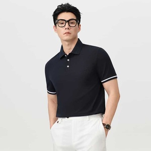 Polo de Algodón Piqué Blanco para Hombre, Manga Corta, Uniforme de Negocios de Verano, Corte Ajustado - Product Image 4