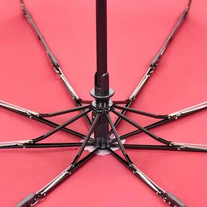 Parapluie promotionnel pliant en 3 sections anti-UV automatique coupe-vent et anti-pluie personnalisé avec logo Jx984 - Product Image 2