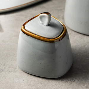 <span class=keywords><strong>Sucrier</strong></span> en porcelaine avec couvercle, <span class=keywords><strong>sucrier</strong></span> en céramique, bol à bonbons Design moderne, <span class=keywords><strong>sucrier</strong></span> en céramique gris - Product Image 2