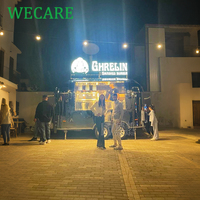 WECARE Camion de restauration mobile, remorque pour bar à café, chariot à desserts, chariot à hot-dogs, camion de restauration rapide avec cuisine complète