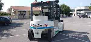 Chariot élévateur solide en vrac avec 4 pneus Fabricant italien Vente directe d'usine 14 tonnes Béquille latérale Chariot élévateur électrique à contrepoids - Product Image 3