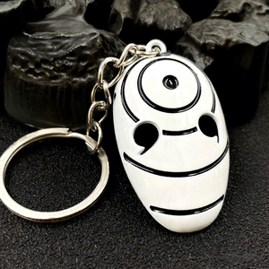 Nouveau Pendentif Collier et <span class=keywords><strong>Porte</strong></span>-clés Spirale 3D en Métal, Inspiré de l'Anime, avec Emblème Créatif Blanc - Product Image 3