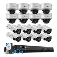 4COVR 16-Kanal Sicherheitskamerasystem PoE 4K NVR 4TB HDD 16 Stück 8MP PoE Kabelgebundene IP-Kameras IP67 Außenbereich Kommerzielle Überwachung