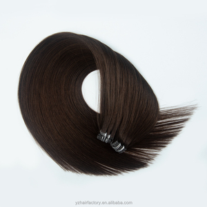 Extensions de cheveux vierges russes en vrac, brun clair, à bandes adhésives, pointes pleines, cheveux humains, extensions à bandes adhésives classiques - Product Image 4