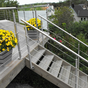 Stair <span class=keywords><strong>Railing</strong></span> Design segurança balaustradas alumínio metal frame redondo aço inoxidável Escadaria trilhos - Product Image 6