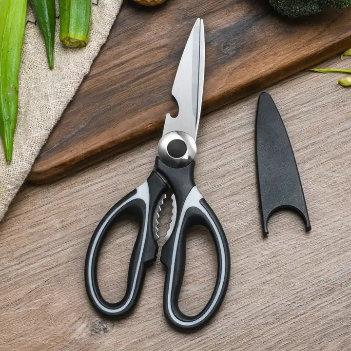 Multifunctional Kitchen Scissors Stainless Steel Household Scissors Nuts  Chicken Bone Scissors Vegetables Detachable Scissors