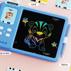 Desain baru kartu pendidikan mesin pembelajaran mainan <span class=keywords><strong>2</strong></span> in 1 elektronik gambar papan Lcd untuk alat melukis untuk anak-anak - Product Image 4