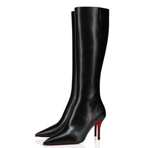 Bottes longues à talons fins pour femmes, taille 46, imprimé léopard, fermeture éclair latérale, bottes mi-mollet, bout pointu, chaussures sexy à talons aiguilles, motif floral - Product Image 3