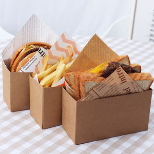 Bolsa de Papel Kraft Desechable para Llevar, Resistente al Aceite, para Hamburguesas, Sándwiches y Huevos Fritos, Caja para Empacar Pan, Estilo Chino - Product Image 4