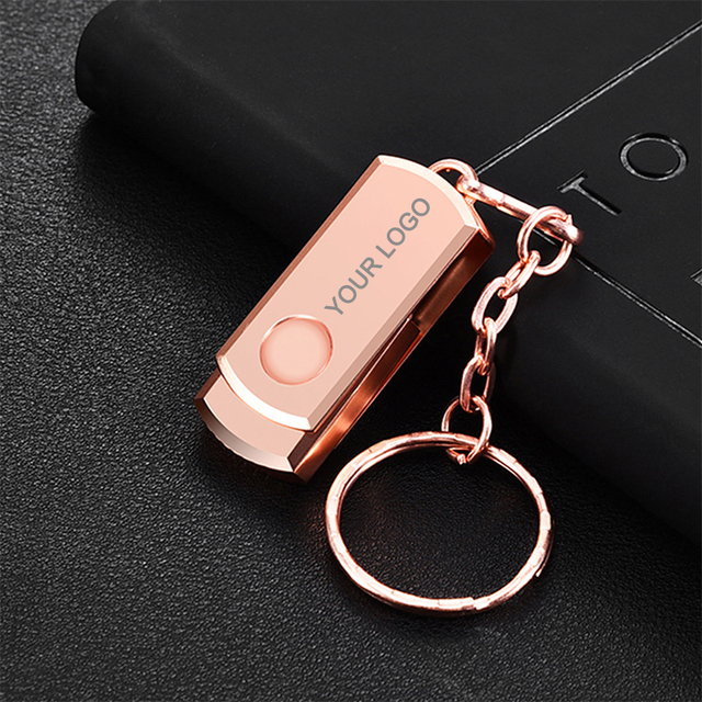 Wholesale Full-capacity Usb 2.0 Custom logo U Disk Rotating Metal Drive 512mb1gb 2gb 4gb 8gb 16gb 32gb 64gb 128GB Flash Drive