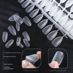 <span class=keywords><strong>Uñas</strong></span> postizas <span class=keywords><strong>de</strong></span> gel ultrafinas, sin costuras, totalmente mate, sin necesidad <span class=keywords><strong>de</strong></span> limar, extensión completa o media, <span class=keywords><strong>uñas</strong></span> postizas. - Product Image 3