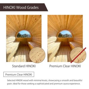 Sauna de Barril de Hinoki Aromática, Moderna, Hecha a Mano, Natural, para Exteriores, de Primera Calidad, Shinano, la Más Vendida - Product Image 5