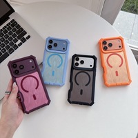 Vente en gros d'usine, étui de téléphone magnétique antichoc 3 en 1 pour iPhone 18 Pro, coque de protection robuste et colorée