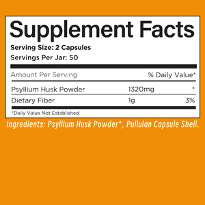 Cápsulas de Psyllium en Polvo Natural de Buena Calidad para el Apoyo Digestivo, Regulan el Movimiento Intestinal, Fórmula Herbal para Adultos - Product Image 3